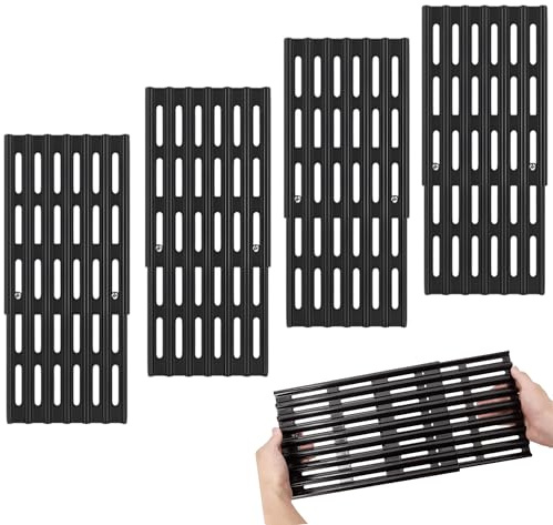 4er-Pack verstellbare Grillroste – 15 cm breites Universal-Ersatz-Grillgitter für BBQ-Grills, Universal-Grillroste für Gasgrills, ausziehbar von 31 cm bis 48 cm Tiefe, Porzellanstahl
