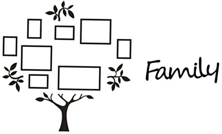 ANDRESLAD 1satz Wandtattoo Foto Baum Sticker Für Wohnzimmer Und Schlafzimmer Kreative Wanddekoration Abnehmbar Schwarz Für Glatte Oberflächen