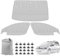 Pare-Soleil de Pare-Brise de Voiture Compatible avec Citroen Berlingo 2008-2018, 3 Pièces Cabine de Conducteur à Tapis Thermique à Technologie, Couverture de Pare-Soleil de Voiture Interne