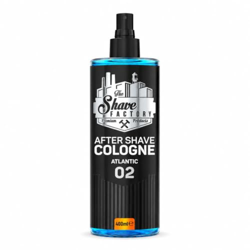 The Shave Factory – Atlantic 02 After Shave Cologne Spray – Parfümiertes Eau de Cologne nach der Rasur 400 ml