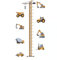 Baby Messlatte Wand, 20–200 cm Kinder Messlatte, Wandbilder Kinderzimmer, Wandtattoo Höhe für Kinderzimmer Jungen Mädchen, Baum mit Baufahrzeugen, Wandaufkleber Wandbild Wanddeko Messleiste