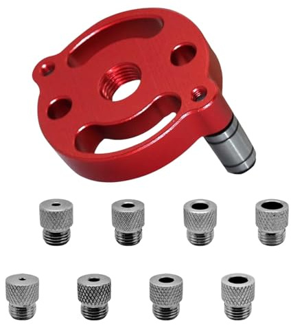 Woodworking Center Finder Kit, Drill Guide Locator with 3/4/5/6/7/8/9/10mm Drills Bits and Drill Bushings, Drills Guides for Vertical Hole Drilling,Drilling Hole Locator Set