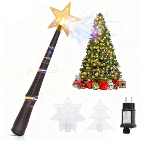 SALCAR Zauberstab Leuchtend, Magischer Zauberstab mit Licht und Sound, 24V 3.6W Zauberstab-Schalter-Set für Halloween, Weihnachten, Hochzeit & Party Deko