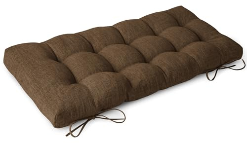 FlyGulls Indoor Bench Cushion for Indoor Furniture 106x40cm Light Coffee | Thick, Stay in Place, Textured Fabric, for Entryway Window Shoe Storage and Kitchen Bench, Comfort Sitting, Upgrade Decor
