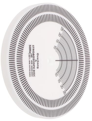 Housoutil Disque Stroboscopique Blanc en Acrylique pour Contrôle Précis Vitesse des Vinyles et Calibration des Platines Vinyle Anti-dérapant Haute Performance