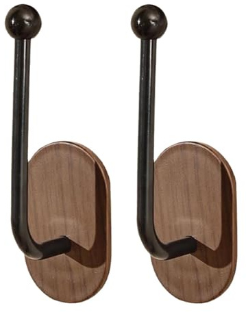 2 Stück Boxhandschuh Wandhaken zur Aufbewahrung für Fitness, vielseitig | Universelle Halterung für Sportha, Boxstudio | Klebe Montage Ohne Bohren | Wandmontage Displayständer | Holzmaserung