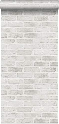 Sanders & Sanders papier peint brique gris clair 53 cm x 10.05 m