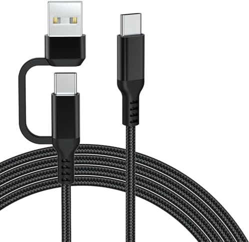 Zosvoses Câble de microphone USB-A/C vers type C compatible avec Fifine AmpliGame A6V/A6T/AM8/K688/A8, HyperX SoloCast, QuadCast 2/S/2 S, Logitech G Yeti GX, Tonor TC30, Elgato Wave 3, Wave Neo Mic, 3