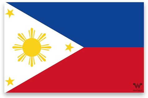 Philippinen Flagge Aufkleber Sticker 8,5 x 5,5 cm für Auto & Wohnmobil – Länderflagge – Alle Länder verfügbar