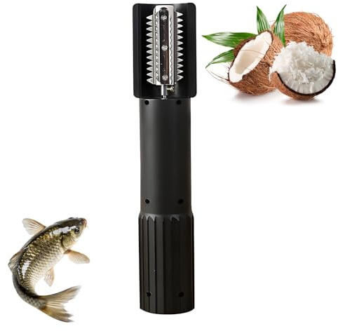 Electric Coconut Grater with Stainless Steel Blades,Cordless Electric Coconut Grater for Kitchen,USB Charging,Automatic Coconut Scraper Efficient Tool for Milk Meat Desserts (Black)