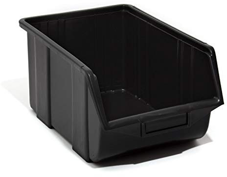 Stapelbox Sichtlagerkasten Ecobox 350 x 220 x 165 Größe 3 Kunststoff PP schwarz