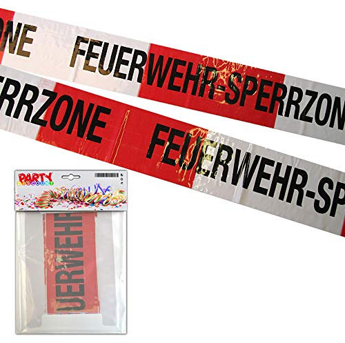 PARTY DISCOUNT ® Absperrband Feuerwehr, Länge 10m