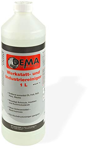 DEMA Werkstattreiniger 1 L – Industriereiniger, Reinigungsmittel, Werkzeugreiniger – kraftvoll, fettlösend, schnell wirksam – für Werkstatt, Garage, Maschinen, Werkzeuge