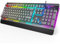 TECKNET RGB Gaming Keyboard, 105 Keys, All-Metal Panel, 15-Zone RGB Illumination, Backlit Quiet Computer Keyboard, Wrist Rest, 25 Anti-ghosting Keys,IP32 Water & Dust Resistant USB Wired
