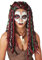 California Costumes Voodoo-Priesterin-Perücke für Damen Halloween-Perücke bunt