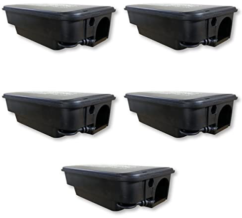 NUISIPRO 5 x Scatole in plastica – per Mettere Veleno Contro i ratti