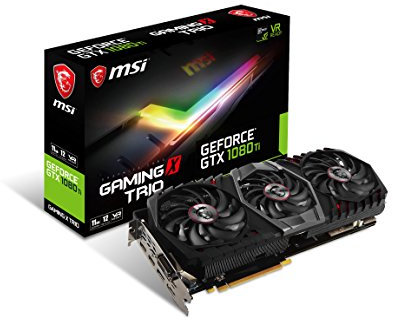 MSI Gaming GeForce GTX 1080 Ti 11 GB GDDR5 X 352-bit DirectX 12 VR Listo Tarjeta gráfica Negro/Negro (GTX 1080 Ti Juegos X Trio)