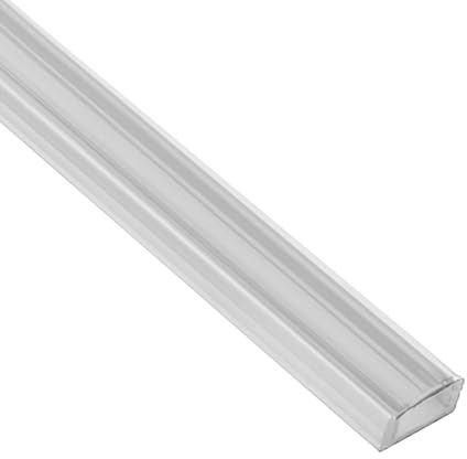 A17 LED Aluprofil weiß LED-Schiene für LED-Streifen mit Abdeckung 1m klar | Für sauber eingelegte LED-Streifen mit geschützter Führung und gleichmäßiger Lichtverteilung, Abdeckung klar