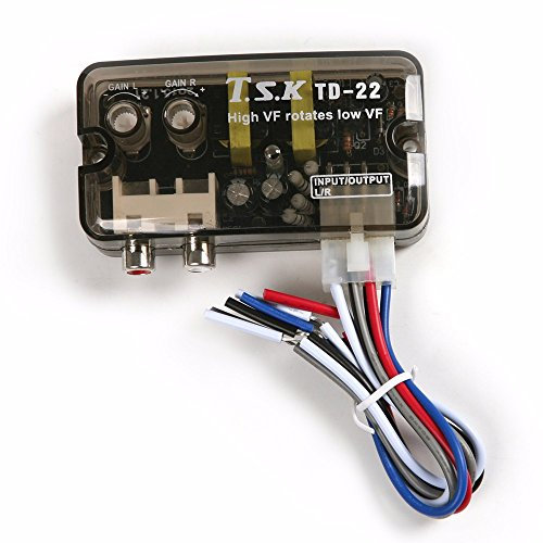 VIGORFLYRUN PARTS LTD Adattatore convertitore da altoparlante auto a livello di linea RCA ad alta a bassa frequenza TSK TD-22