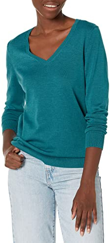 Amazon Essentials Maglione Leggero con Scollo a V Maniche Lunghe Donna