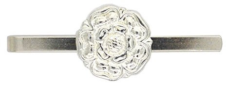Luxe fine en étain Yorkshire Rose Pince pour Cravate – Handcast par William Sturt