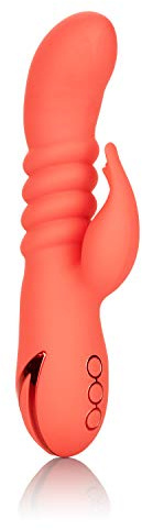 California Exotic Novelties Dreaming Oranage County Cutie Thrusting Silicone Massager, Orange