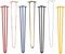 Natural Goods Berlin 3X Hairpin Leg Tischbeine |12mm Stahl | viele Farben | alle Größen | 45cm/2 Streben (Schwarz)