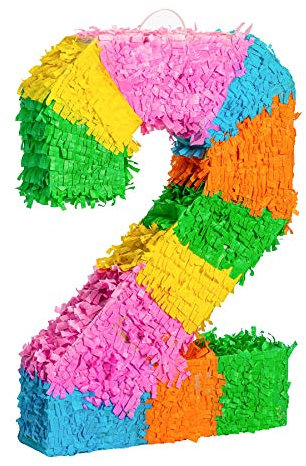 Rink Drink Fax Potato Nummer 2 Pinata - 50 x 7,5 x 35 cm - Rainbow