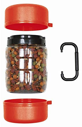 Suinga Reise-Tränke für Hunde. 1,5 Liter rot Ø 13 x 17 cm 2 Teller 0,5 Liter