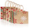 BELLE VOUS 24 Stück Adventskalender Set Papiertüten Weihnachtstüten Geschenktütchen - Kraftpapiertüten für Weihnachten - Jeder Papierbeutel misst 22 x 9 x 18,5 cm. 24 Adventstütchen zum befüllen