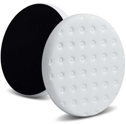 CCS White Foam Cutting Pad (Pack of 2)- Buffing, Cutting, & Car Polish Pads - Premium Grade Hook & Loop Buffing Polishing Pads - Coarse Foam Buffing Pads Safe for All Finishes