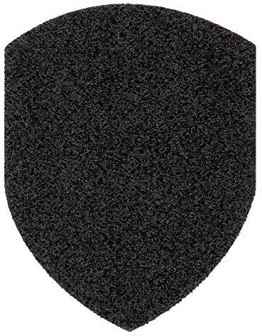 Café Viereck ® Flauschfläche zum Anbringen von Patches - Klettgegenstück (Wappen 7 x 9 cm - schwarz)