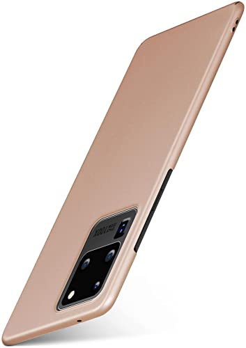 moex für Samsung Galaxy S20 Ultra / 5G Hülle Ultra Dünn, Schutzhülle mit erhöhtem Kameraschutz, Slim Cover Hardcase Backcover, Dünnste Handyhülle Minimalistisch Alpha Case, Matt Gold
