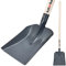 KOTARBAU® Pala Robusta 270 x 244 mm Da Giardino per Manico Di 38 mm Di Diametro, in Acciaio per Raccogliere Materiali Sfusi Con Manico in Legno