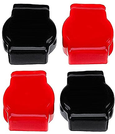 4 Pcs Red Black Battery Terminal Covers Positive & Negative Cable Protectors Battery Terminal Connectors for Car Boat