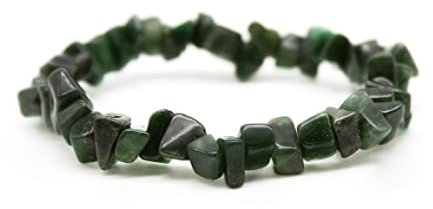 DOJA Barcelona | Pulsera Chip Cuarzo Verde | Cuarzo Verde Piedra Natural | Pulseras Elasticas Minerales Naturales, Piedras Energeticas, Cristales Curativos | Piedras Curativas Hombre y Mujer