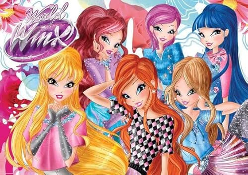 PARTYLANDIA Winx Club Kuchenaufsatz, 2 Stück, Tortenaufsatz, Dekoration, Geburtstag, Modell 2, Waffel