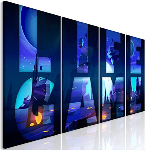 murando Cuadro Acústico por Gamers consola de juego 160x60 cm espuma acústica absorbe el sonido aislamiento lienzo de 4 piezas Impresión Artística Decoración de Pared multicolor Gaming m-C-10009-b-a