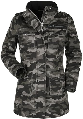 Black Premium by EMP Damen camouflage Winterjacke mit Teddyfutter