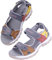 MGGMOKAY Femme Sandales de Randonnée en Cuir sandales de marche légères à bout ouvert,Gris,36