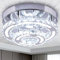 CXGLEAMING Moderne Klein Deckenlampe LED Kristall Deckenleuchte Rund Kristall Kronleuchter Unterputz Pendelleuchte für Wohnzimmer Schlafzimmer Esszimmer Badezimmer Küche(Kaltweiß)