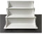 MDF White 3 Tier Solid Back Display Craft Table Stand - Size 370mm x 324mm x 320mm - For Craft Fairs, Market Stall Display Shelf, Shop Display Stands, Makeup Stand, Perfume display shelf