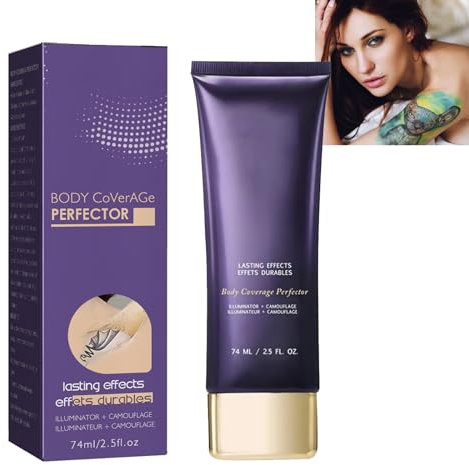 KOAHDE Tattoo Foundation Wasserfest,Tattoo Abdeckung Creme,Körper Make Up Wasserfest,Tattoo Concealer Cream,Tattoo Entferner Creme,Tattoo Cover Up Makeup,Tattoo Abdeckung Make Up,Abdeckcreme,74ML
