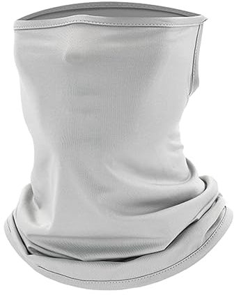 EXBERT Schal-Hals-Gamasche, Winter-Halsgamasche aus weichem Stoff, Halsgamasche mit winddichtem Schlauchschal, multifunktionaler Halsgamasche, geeignet zum Skifahren Wandern, grau, 32*24 cm