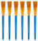 6Pcs Flat Paint Brushes for Acrylic Painting 1 inch Watercolor Acrylic Paint Brush Synthetic Nylon Oil Painting Brushes for Acrylic, Watercolor, Oil, Crafts, Face Body Art