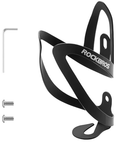 ROCKBROS Flaschenhalter Fahrrad Getränkehalter für Rennrad MTB Trinkflaschenhalter Light Aluminium Wasserflaschenhalter fahrradzubehör Schwarz