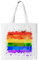 Tarklanda Stoffbeutel Regenbogen Einkaufsbeutel Baumwollbeutel, Frauen Tragetasche 35 x 42 x 8 cm, Streifen Rainbow Canvas Tote Bag, Handtasche Geschenke für Frauen Freund zum Geburtstag, Frauentag