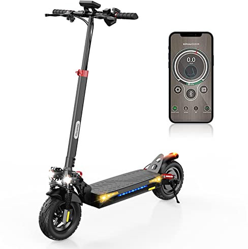 iScooter ix4 Patinete Electrico Adultos, Batería 15Ah, MAX Autonomía 60 KM, Poste Elevable, 10 Patinete Eléctrico Plegable con App, Carga 150KG, Cerraduras Electrónicas y Cerradura Electrónica
