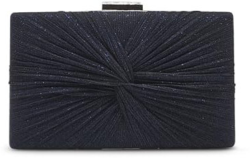 MICHELLE MOON Handtasche Damen Klein Elegant mit Glitzer | Abendtasche Blau | Clutch Blau Elegant für Hochzeit, Party und besondere Anlässe | Handtasche Blau Klein mit abnehmbarer Schulterkette