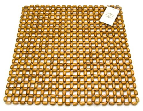 Moreeulsi 43x43.5cm Olivenholzperlen-Autositzkissen, Olive Holzkugel Holzperlen Massage Sitzauflage Sitzbezüge Sitzmatte Sitzaufleger Für Auto, Massage Autositzauflage